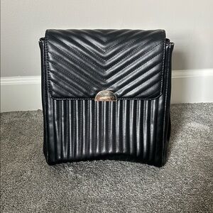 Black Quilted Backpack Purse